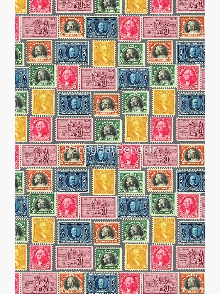 us-postage-stamp-collage-photographic-print-for-sale-by-fancyhatpenguin-redbubble for Free Printable Postage Stamp Template US Postage Stamp Collage