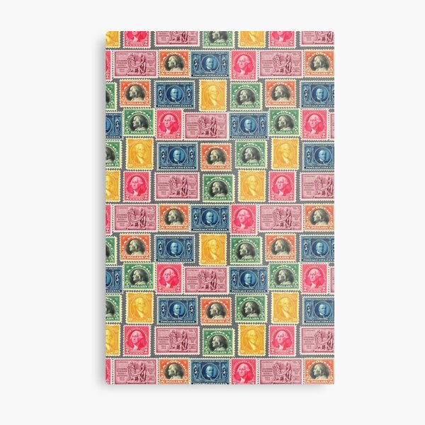 US Postage Stamp Collage - ZOOMED IN Sticker for Sale by