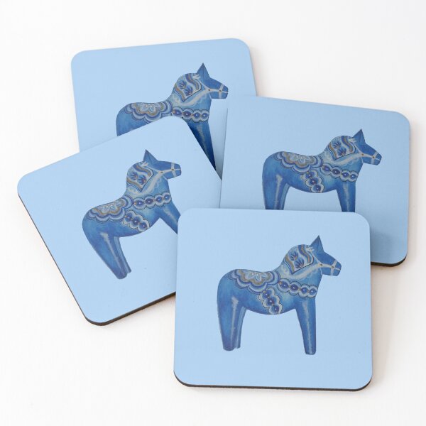 Item preview, Swedish Dala Horse designed and sold by bluejayknits.