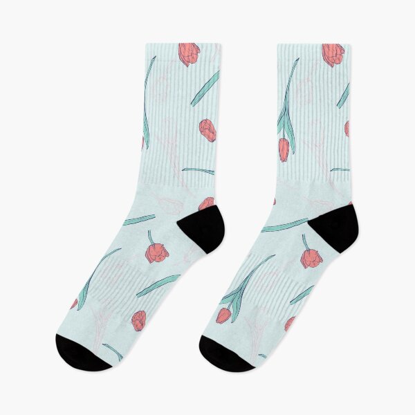 Item preview, Tulips on blue designed and sold by carrot4all.