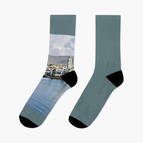 Item preview, Honolulu Harbor Aloha Tower designed and sold by EloiseArt.
