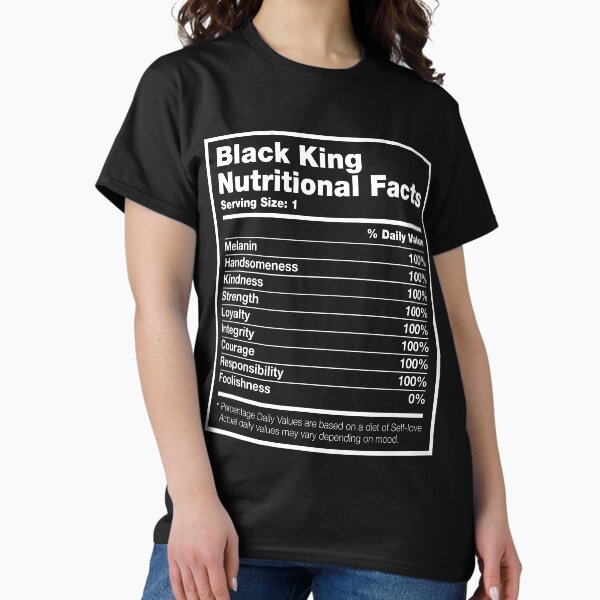 Item preview, Black King Nutritional Facts Black History Month Gift designed and sold by zenpatterns.