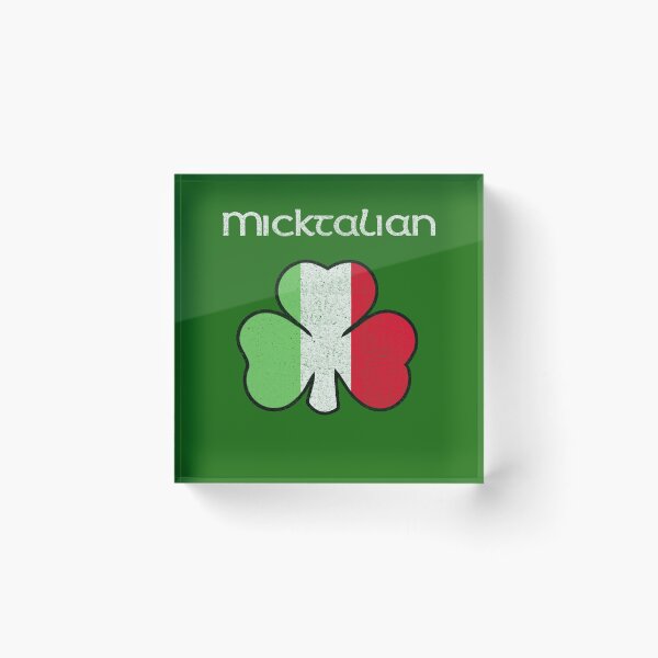 Item preview, Micktalian Irish Italian Funny St. Patrick's Day Shamrock Flag designed and sold by kiwi91.