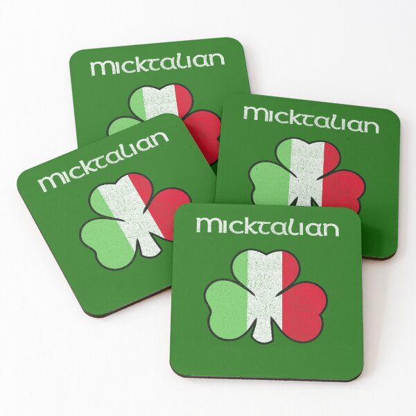 Item preview, Micktalian Irish Italian Funny St. Patrick's Day Shamrock Flag designed and sold by kiwi91.