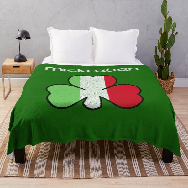 Item preview, Micktalian Irish Italian Funny St. Patrick's Day Shamrock Flag designed and sold by kiwi91.