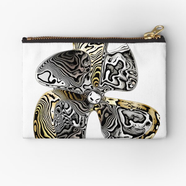 Zebra Prop Flower Zipper Pouch