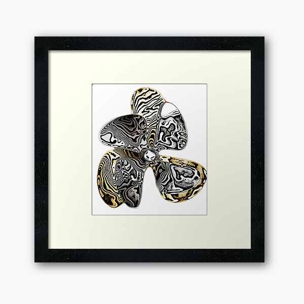 Zebra Prop Flower Framed Art Print