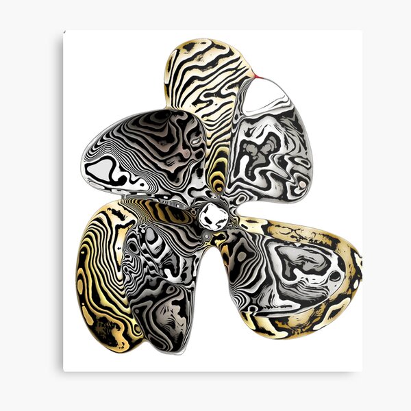 Zebra Prop Flower Metal Print