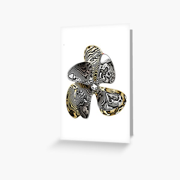 Zebra Prop Flower Greeting Card