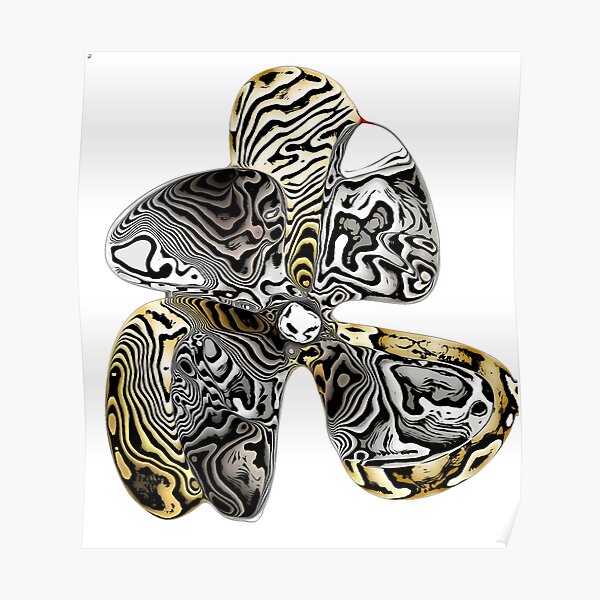Zebra Prop Flower Poster