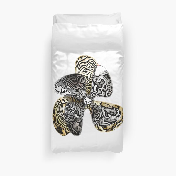 Zebra Prop Flower Duvet Cover