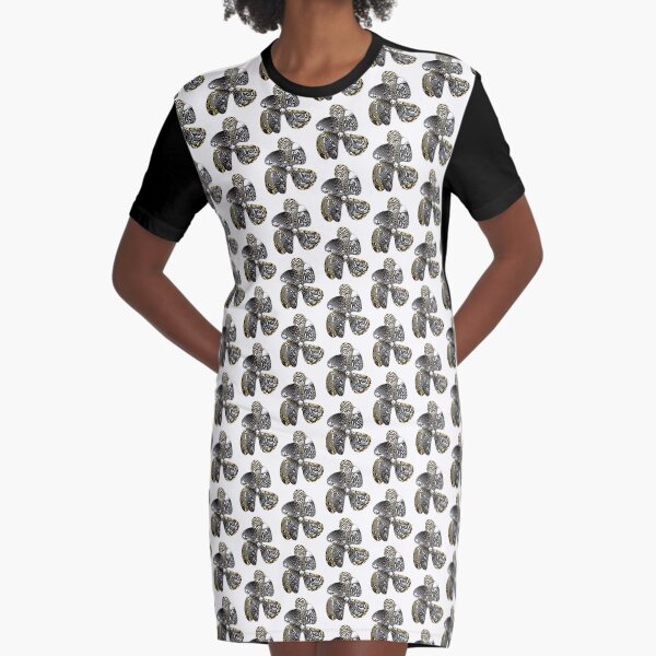 Zebra Prop Flower Graphic T-Shirt Dress
