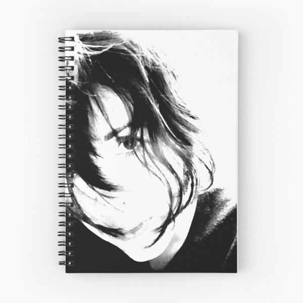 Item preview, Black and White Self Portrait with Hair Swoop designed and sold by robinyukiko.
