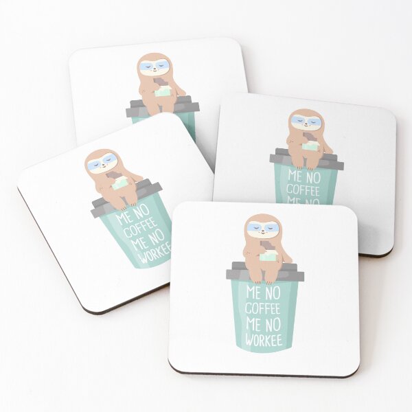 Item preview, Sloffee, cute coffee sloth eating chocolate designed and sold by crealizable.