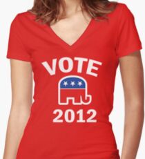 Retro Republican 2012 Shirt Women's Fitted V-Neck T-Shirt
