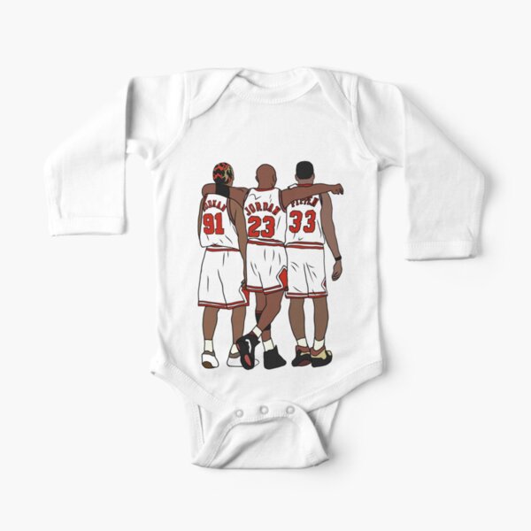 Rodman, MJ & Scottie Long Sleeve Baby One-Piece