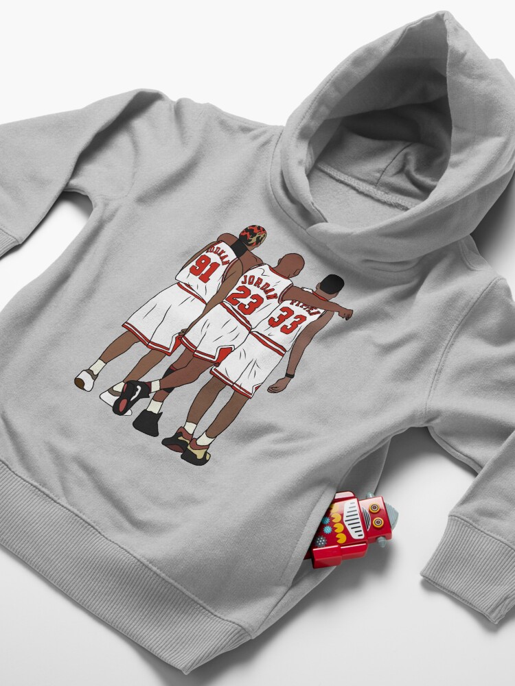 Alternate view of Rodman, MJ & Scottie Toddler Pullover Hoodie