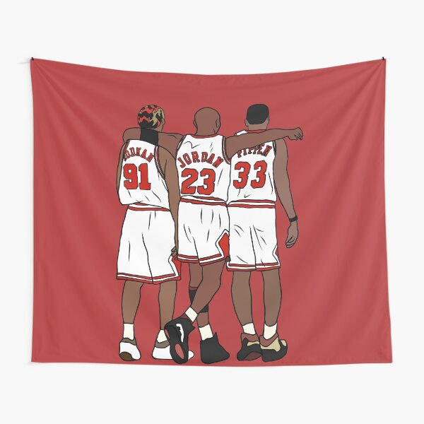 Rodman, MJ & Scottie Tapestry
