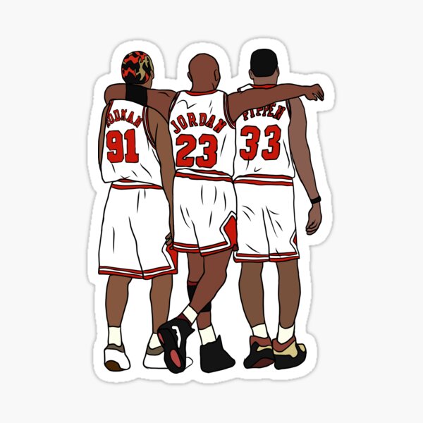 Rodman, MJ & Scottie Sticker