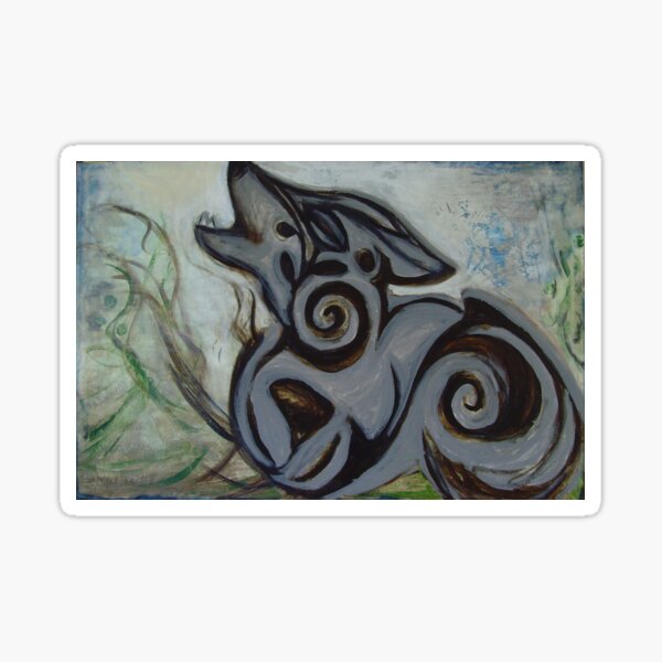 Troy's Wolf Sticker
