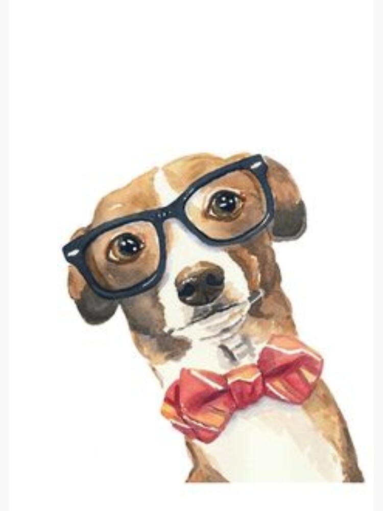 "Dog with glasses" Canvas Print for Sale by Isch Redbubble