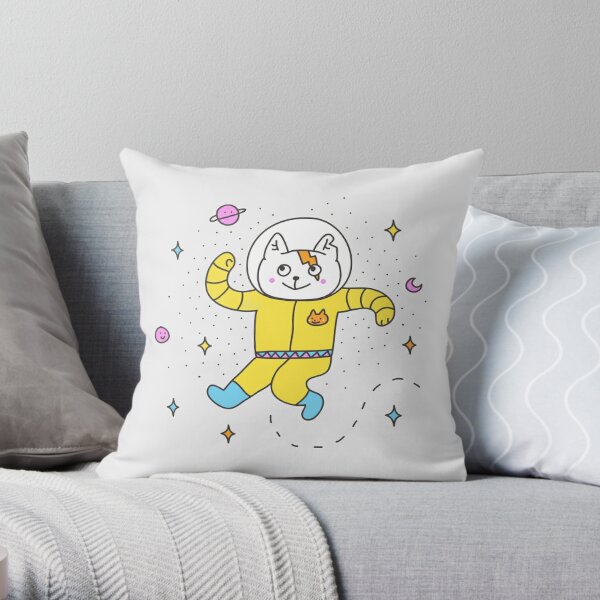 Spacecat Throw Pillow