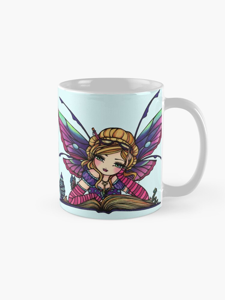 Alternate view of Bookworm Fairy by Hannah Lynn Mug