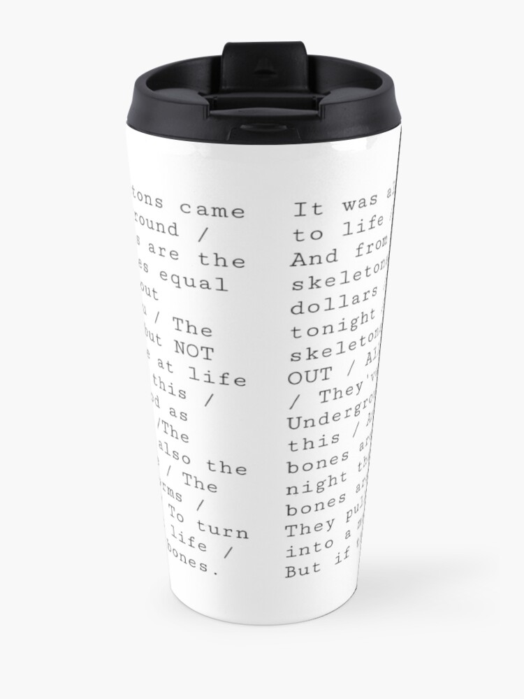 Alternate view of The Night That the Skeletons Came to Life Travel Coffee Mug