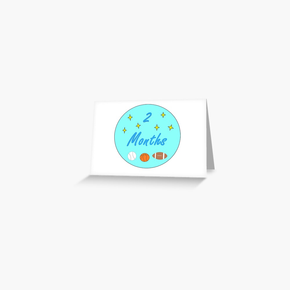 Carte Postale 2 Mois Bebe Mois Sticker Par Superchele Redbubble