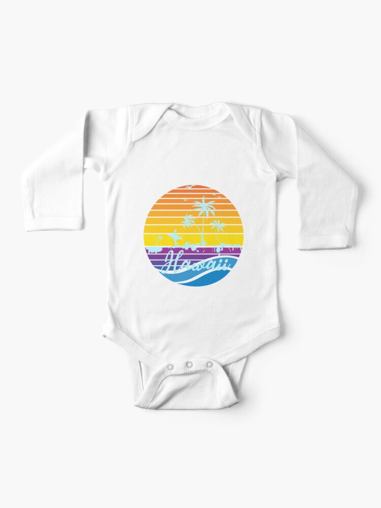 Hawaii Beach Sunset Surfer Toddler//Kids Short Sleeve T-Shirt
