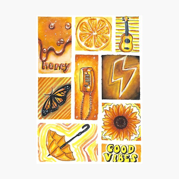 Item preview, Hand drawn yellow aesthetic designed and sold by Ocean-Arts.