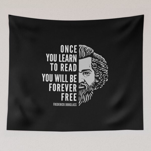 Item preview, Frederick Douglass Inspirational Quote: Once You Learn To Read designed and sold by Elvin Dantes.