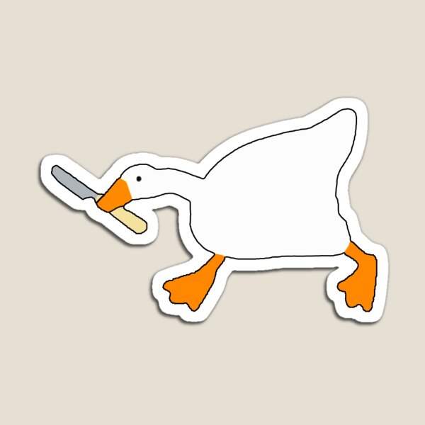 Goose with Knife - Untitled Goose Game Magnet