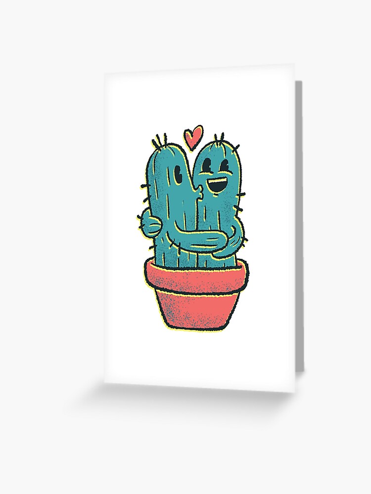 Tarjetas de felicitación «Dibujos Animados Lindo Dibujo Cactus Pareja» de  HiFiTees | Redbubble