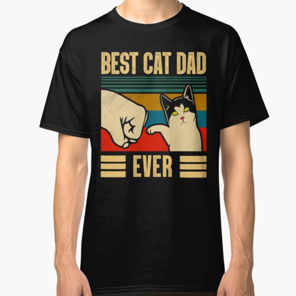 Vintage Best Cat Dad Ever Bump Fit T-Shirt Funny Cat Daddy Father day T-Shirt Classic T-Shirt