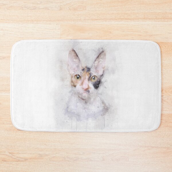 Item preview, Cornish Rex cat watercolor designed and sold by PetsArt.