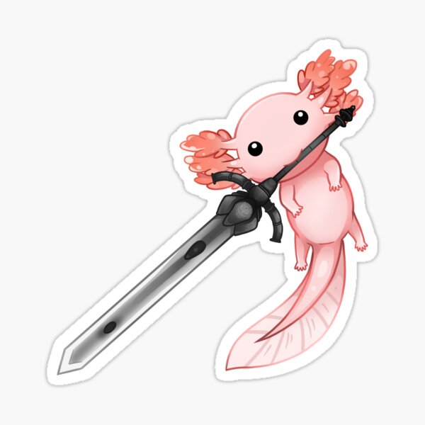 Vista previa del artículo con la obra «Artorias el Axolotl», diseñado y vendido por OvOwls.