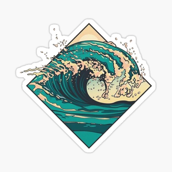 Logo Wave Hokusai style Sticker
