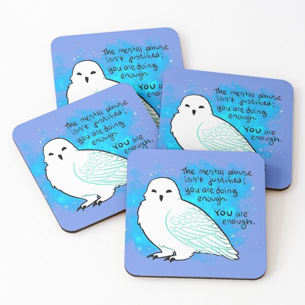 Item preview, "You Are Enough" Snowy Owl designed and sold by thelatestkate.