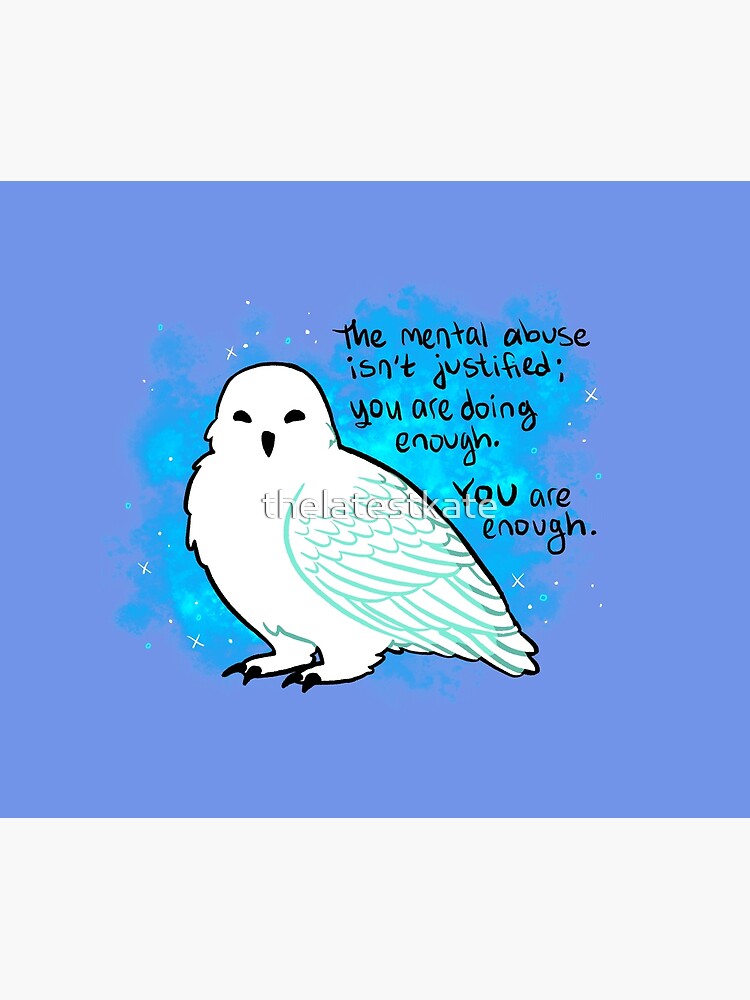 "You Are Enough" Snowy Owl by thelatestkate
