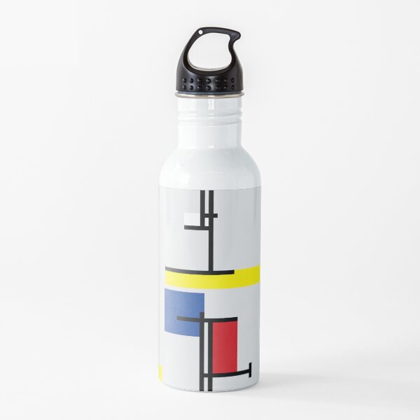 Mondrian Minimalist De Stijl Modern Art III © fatfatin Water Bottle