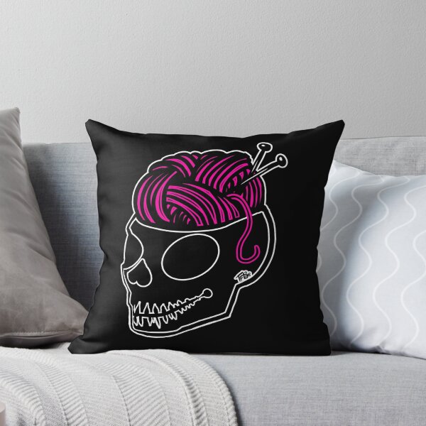 Yarn Brain - Flamingo Throw Pillow