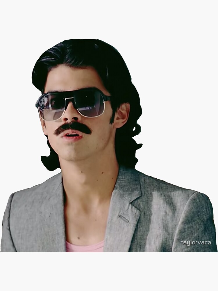 "joe jonas mustache" Sticker for Sale by taylorvaca Redbubble