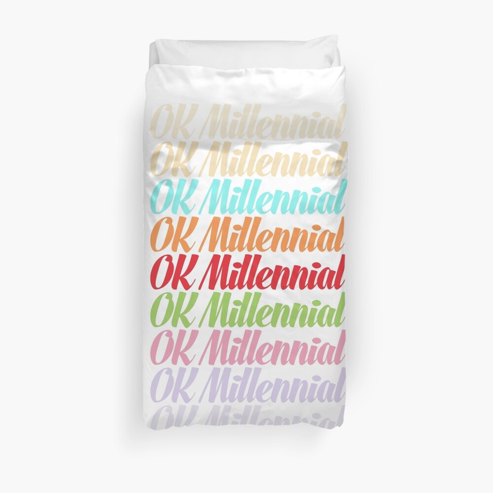 OK Millennial Duvet Cover