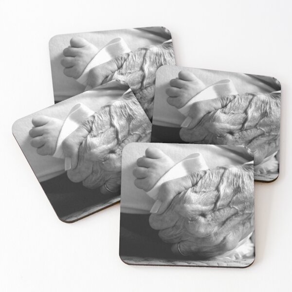 Item preview, Across Generations. Grandma holding newborn. Monochrome designed and sold by GeorgeLemon.