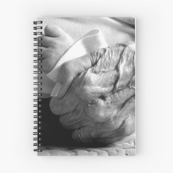 Item preview, Across Generations. Grandma holding newborn. Monochrome designed and sold by GeorgeLemon.