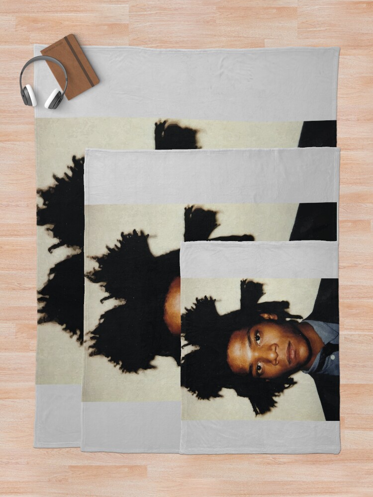 Alternate view of Digitally modified photo of one of the most famous modern urban punk art from the 80s Throw Blanket