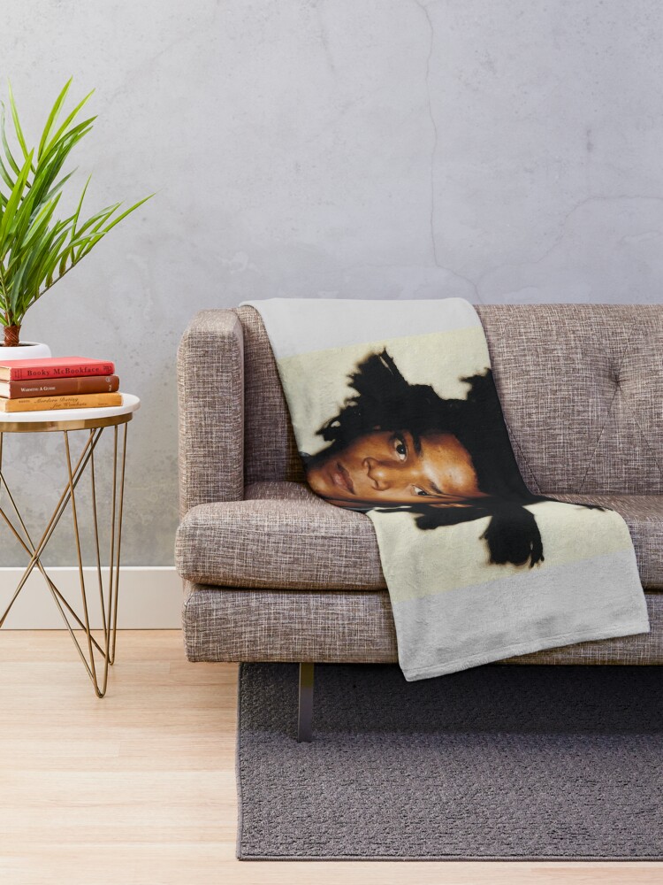 Alternate view of Digitally modified photo of one of the most famous modern urban punk art from the 80s Throw Blanket