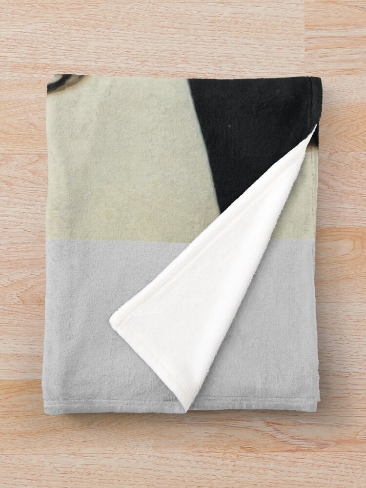 Alternate view of Digitally modified photo of one of the most famous modern urban punk art from the 80s Throw Blanket