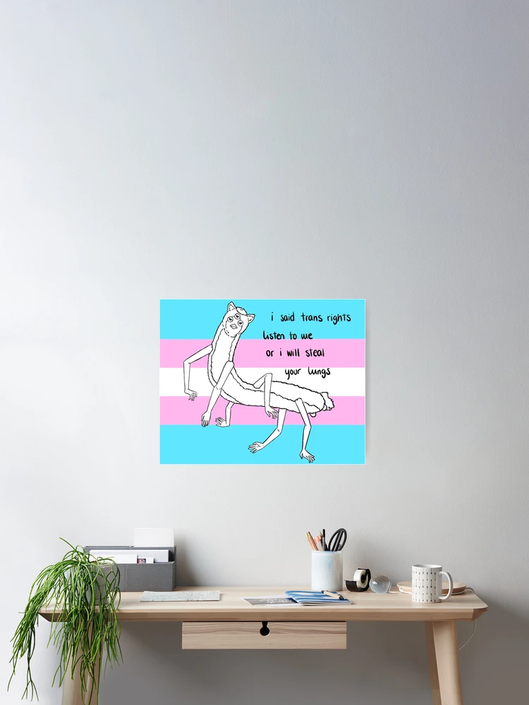 Thumbnail 2 of 3, Poster, Trans Rights Furby designed and sold by hellhoundm.